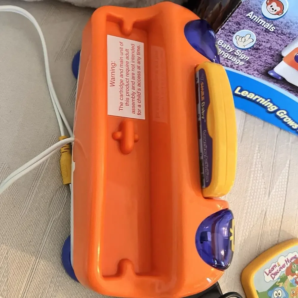 VTech V.Smile Baby Development System Barney & Learn Discover 2 Cartridges WORKS